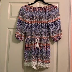 Off the Shoulder Floral Romper